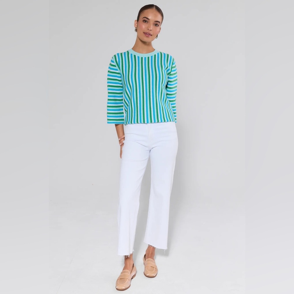 Braylen Green Striped Sweater - Picture 2 of 5